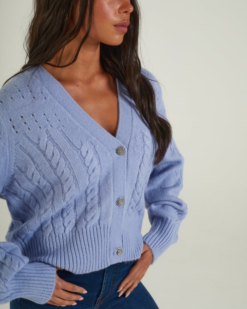 Abra Cardigan Dusky Diesel UK Blue