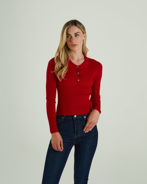 Red Roslyn Knit Tango Red Diesel UK
