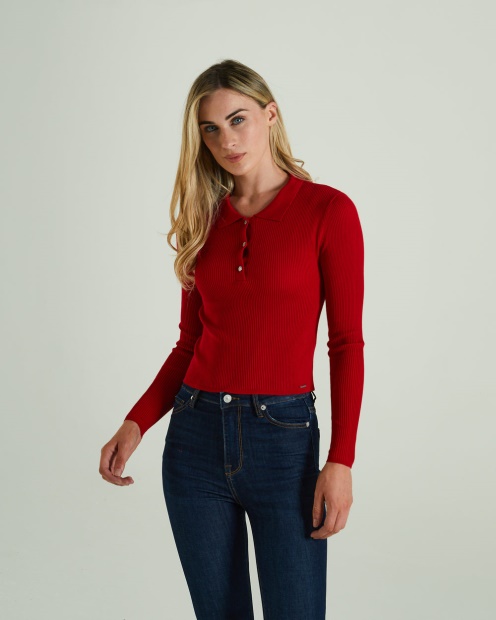 Red Roslyn Knit Tango Red Diesel UK