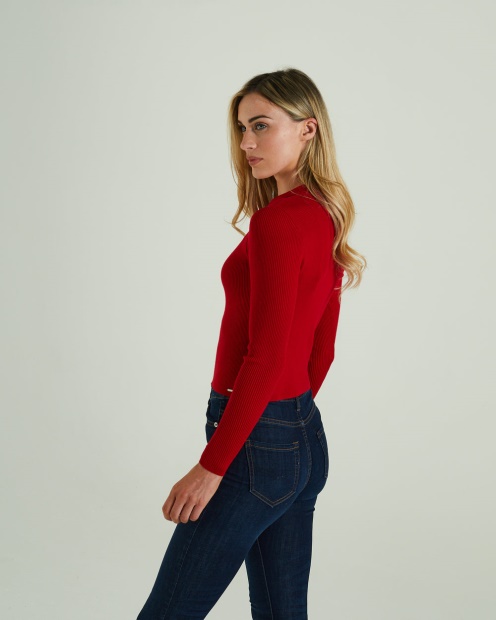 Red Roslyn Knit Tango Red Diesel UK
