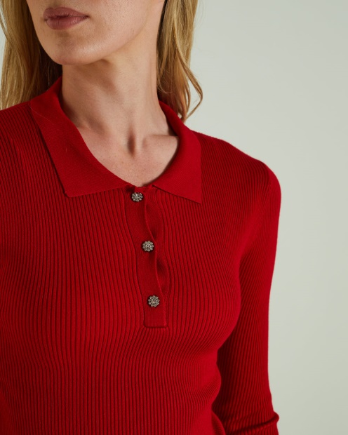 Red Roslyn Knit Tango Red Diesel UK