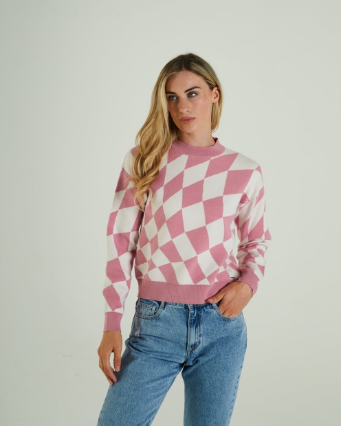 Salma Knit Polignac Pink Diesel UK