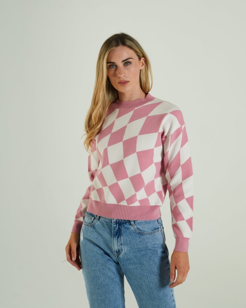 Salma Knit Polignac Pink Diesel UK