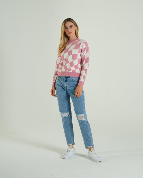 Salma Knit Polignac Pink Diesel UK