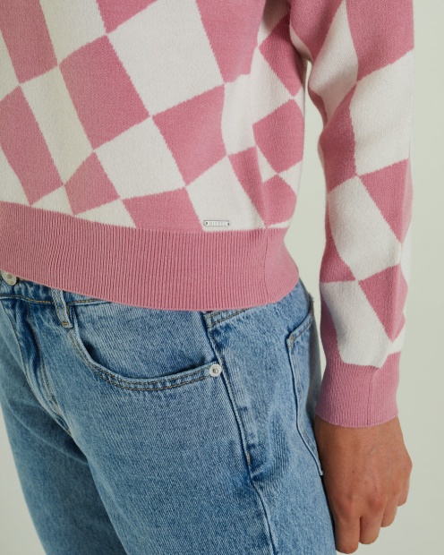 Salma Knit Polignac Pink Diesel UK