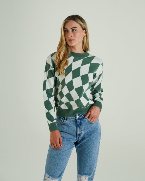 Green Diesel UK Salma Knit Green Ivy