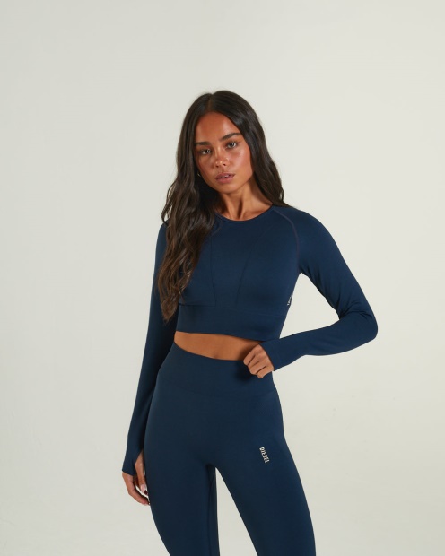 Diesel UK Harmony Ls Top Blue Navy