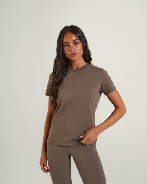 Livia Tee Taupe Diesel UK Brown