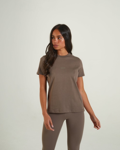 Livia Tee Taupe Diesel UK Brown