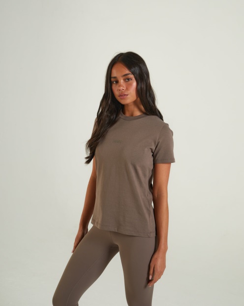 Livia Tee Taupe Diesel UK Brown