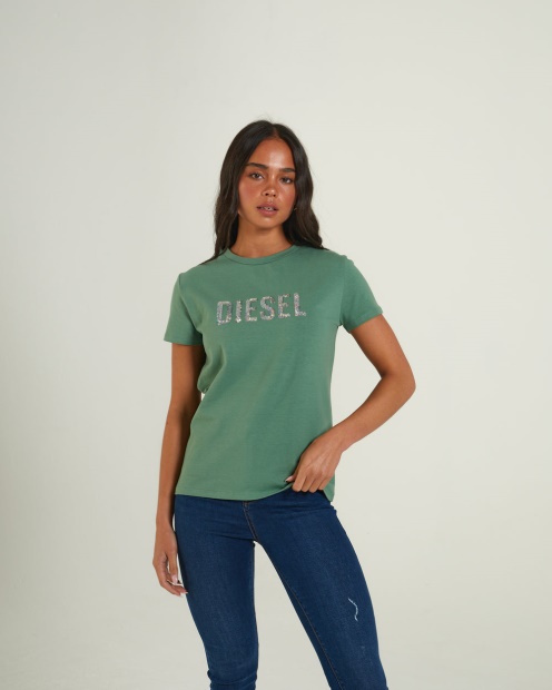 Green Mamie T-Shirt Green Ivy Diesel UK