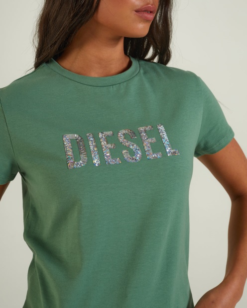 Green Mamie T-Shirt Green Ivy Diesel UK