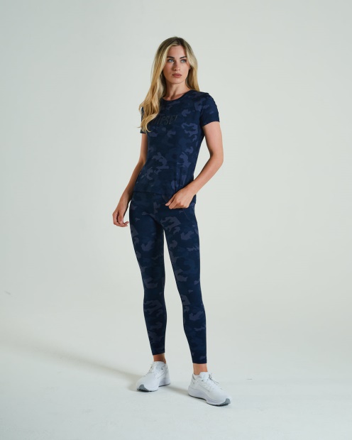 Navy Lift T-Shirt Midnight Camo Diesel UK