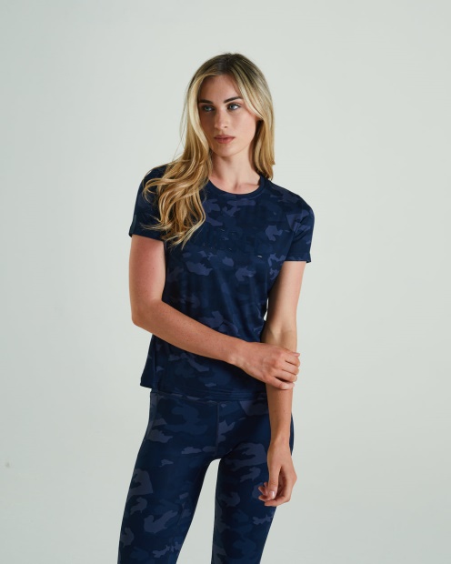 Navy Lift T-Shirt Midnight Camo Diesel UK