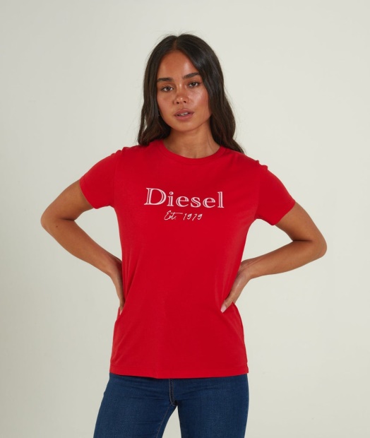 Diesel UK Alicia T-Shirt Tango Red