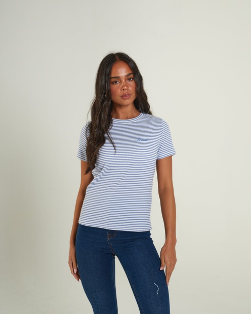 Emmeline T-Shirt Dusky Blue Diesel UK
