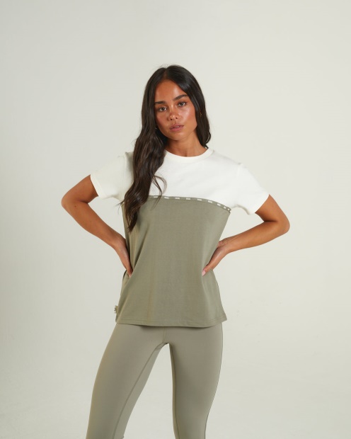 Sandy T-Shirt Dusty Sage Diesel UK Green