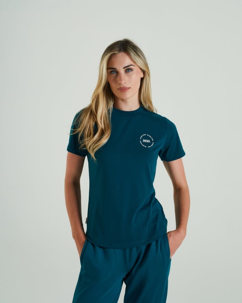 Diesel UK Ruby T-Shirt Teal Green Green