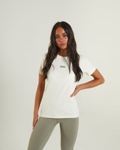 Diesel UK Julia T-Shirt Cream Ivory