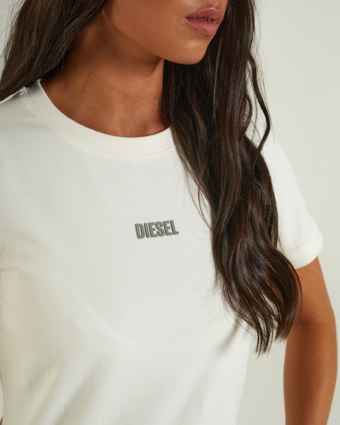 Diesel UK Julia T-Shirt Cream Ivory