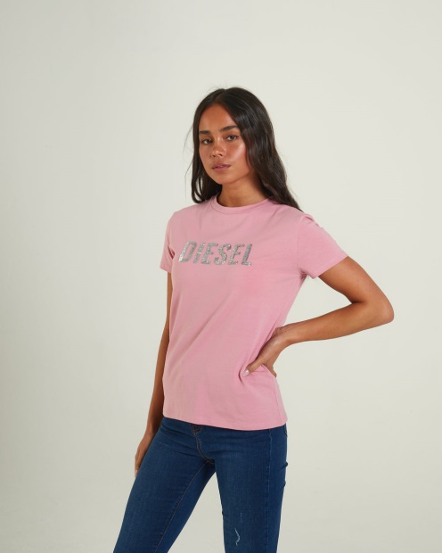 Diesel UK Mamie T-Shirt Polignac Pink