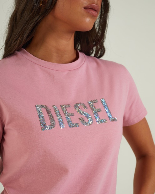 Diesel UK Mamie T-Shirt Polignac Pink