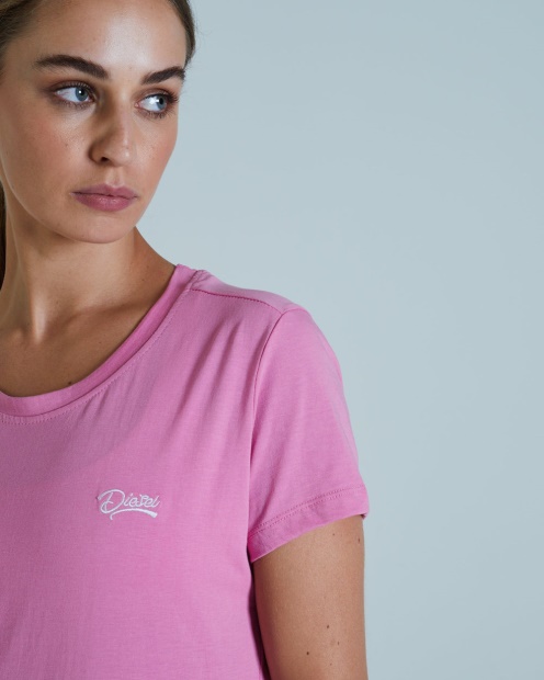 Diesel UK Cloda Basic Tee Pink Sunset