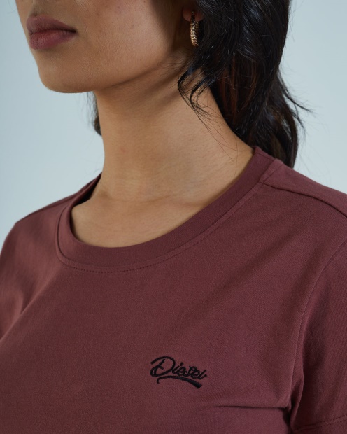 Diesel UK Cloda Basic Tee Fig Wine