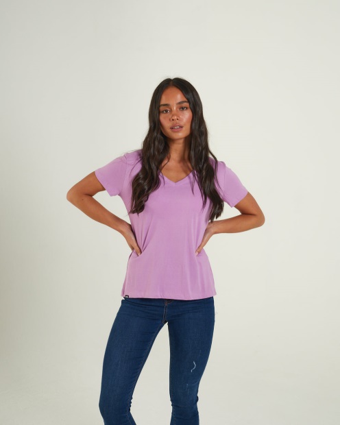 Purple Diesel UK Ada Basic Tee Purple Orchid