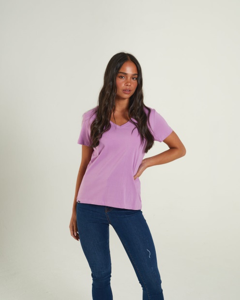 Purple Diesel UK Ada Basic Tee Purple Orchid