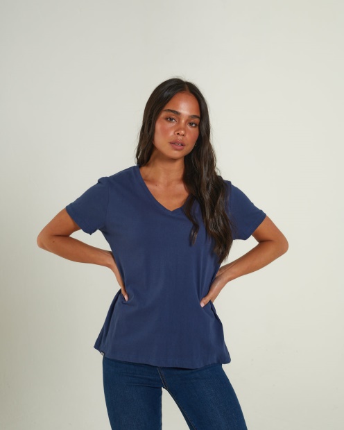 Ada Basic Tee Peacock Navy Diesel UK