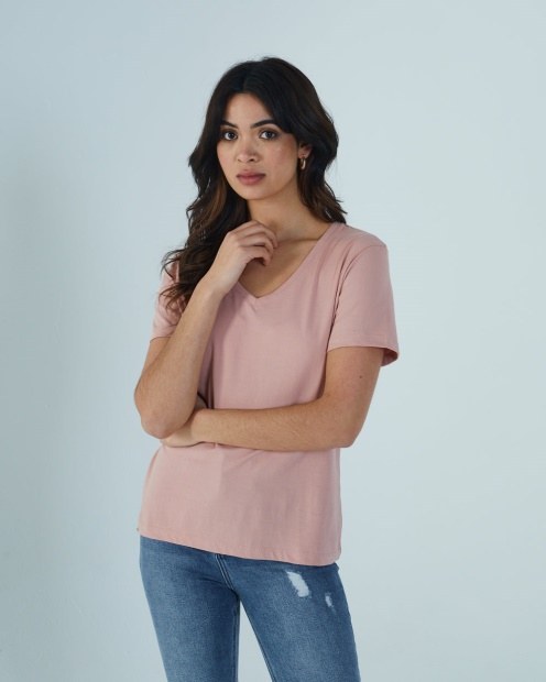 Ada Basic Tee Dusty Pink Diesel UK