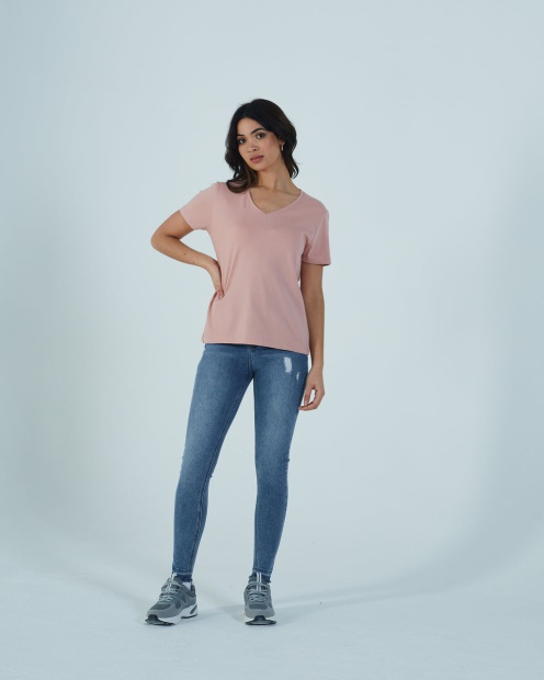 Ada Basic Tee Dusty Pink Diesel UK