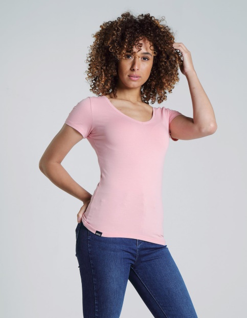 Pink Clara V Neck Basic Blush Diesel UK