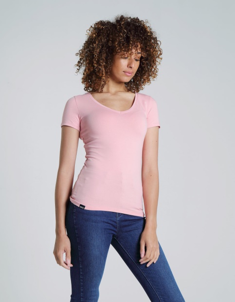 Pink Clara V Neck Basic Blush Diesel UK