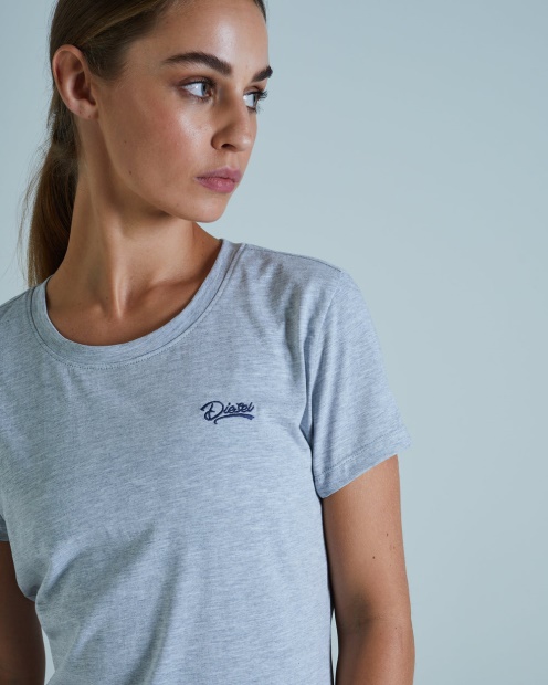 Cloda Basic Tee Pebble Diesel UK Light Grey