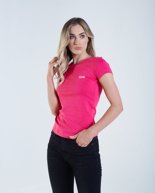 Cloda Basic T-Shirt Pink Glo Diesel UK