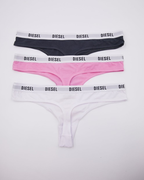 White/Mauve/Berry Diesel UK Aubrey 3 Pack Thong