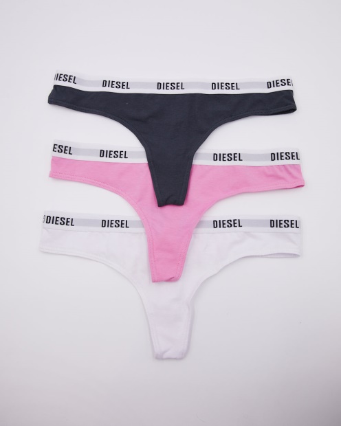 White/Mauve/Berry Diesel UK Aubrey 3 Pack Thong