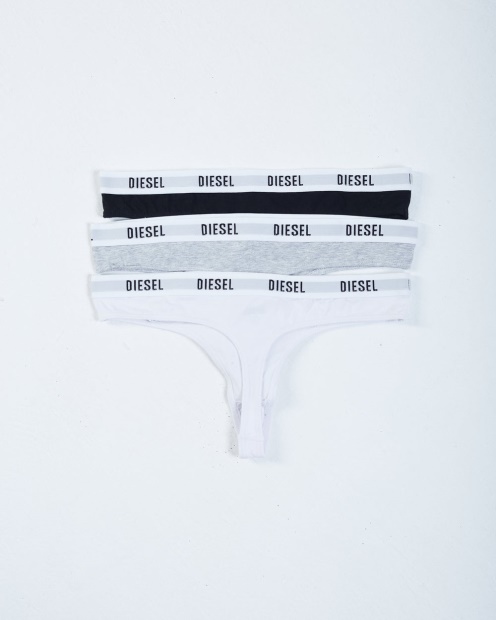 Diesel UK Aubrey 3 Pack Thong Black