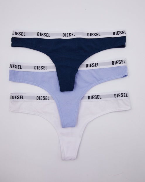 Diesel UK Aubrey 3 Pack Thong Navy