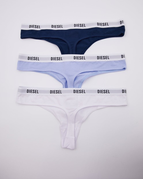 Diesel UK Aubrey 3 Pack Thong Navy