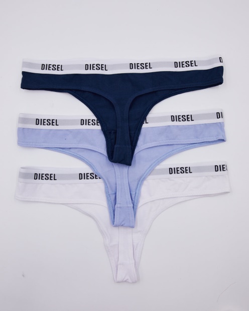 Diesel UK Aubrey 3 Pack Thong Navy