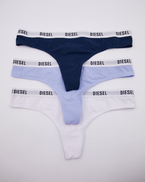Diesel UK Aubrey 3 Pack Thong Navy