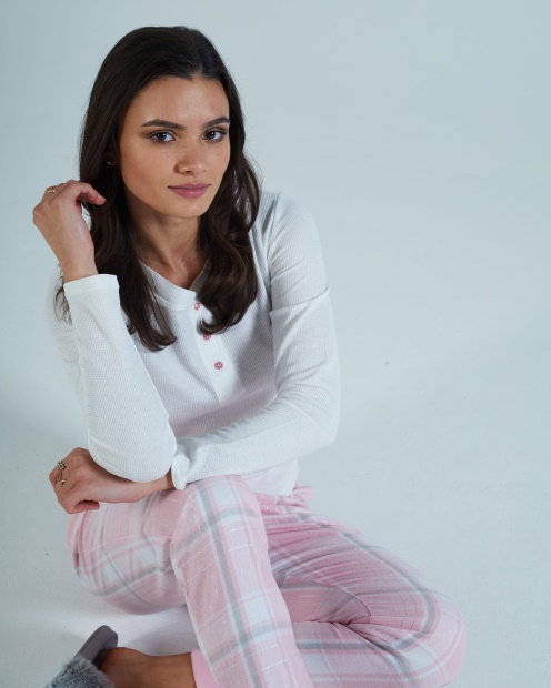 Maria Loungeset Pink Tartan Diesel UK