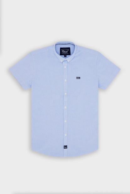 Walsh Oxford Shirt Sky Blue Diesel UK Beige