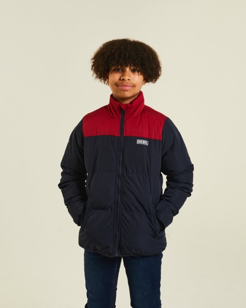 Diesel UK Hartley Padded Jacket Red/Navy Grey/Black