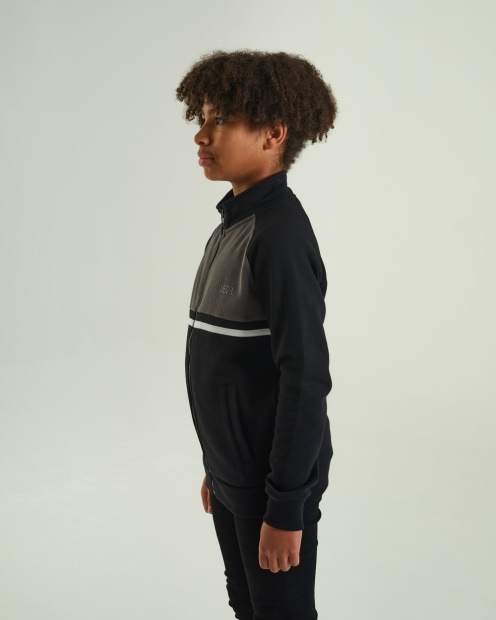 Diesel UK Larkin Zip Through Black Red