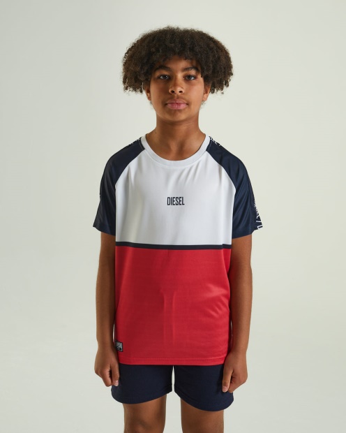Diesel UK Ceaser Tee Red Grey