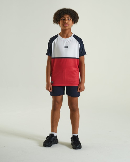 Diesel UK Ceaser Tee Red Grey